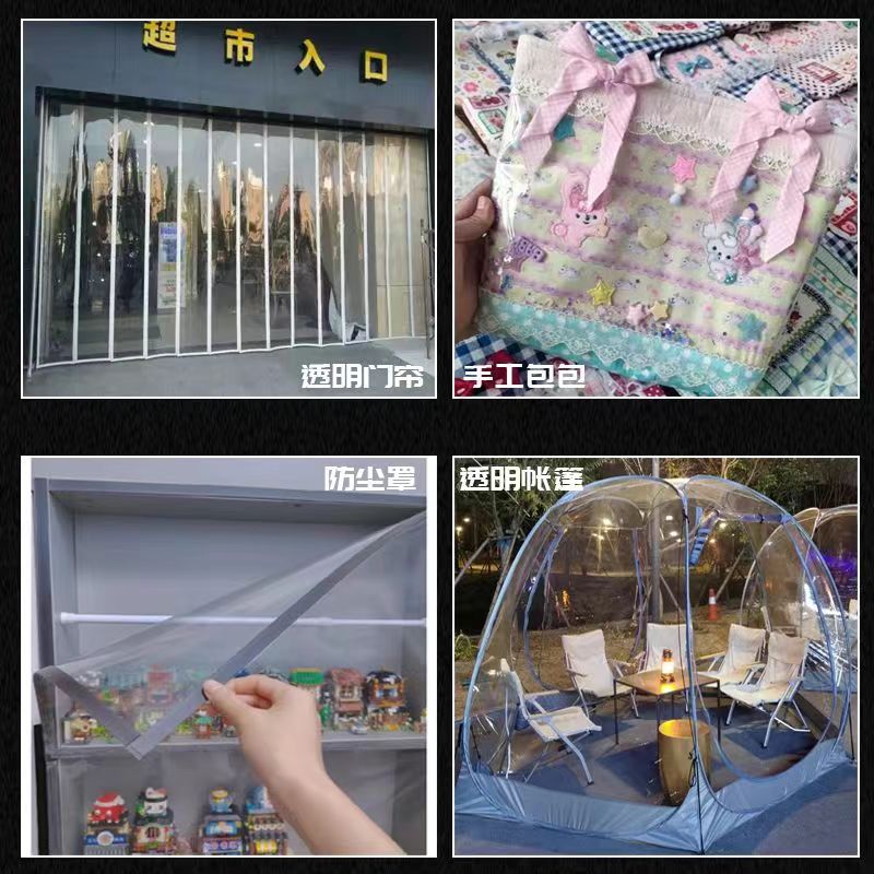 Transparent Tpu Film 0.02Mm~2.0Mm Ultra-Thin Waterproof See-Through Rain and Wind Clothing Clothing Bag Designer Fabric