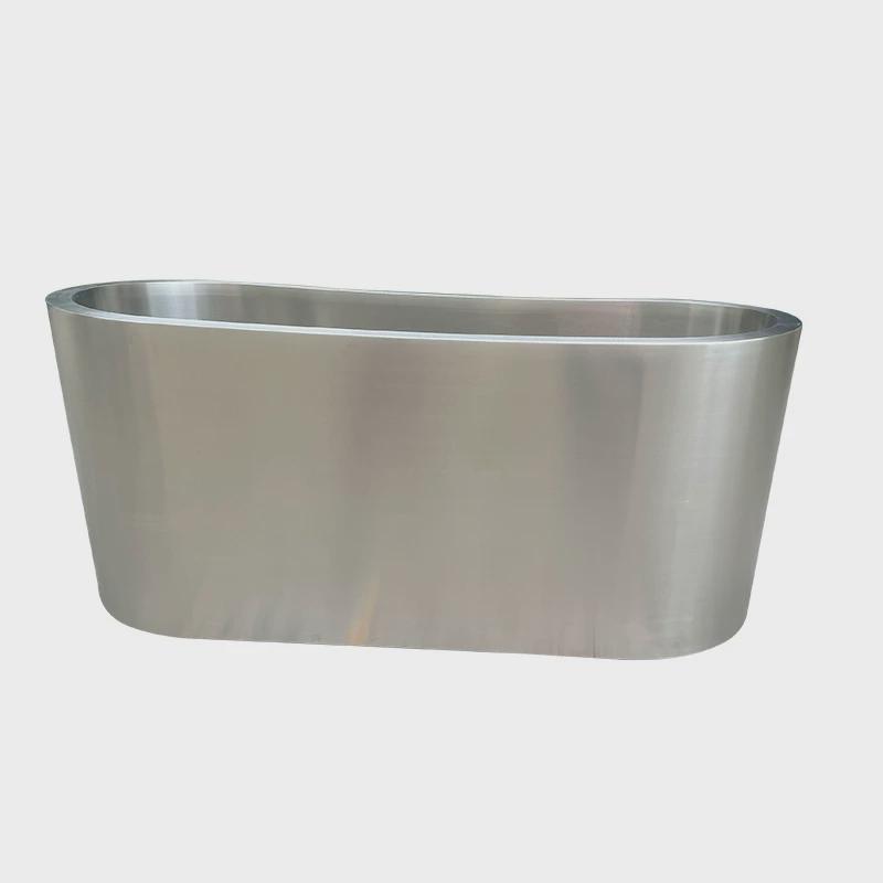 304 Stainless Steel Manufacturer Hot-Selling Non-Slip Bathtub Double-Layer Thickeneded Bathtub with Integrated Drainage Stainless Steel Bathtub