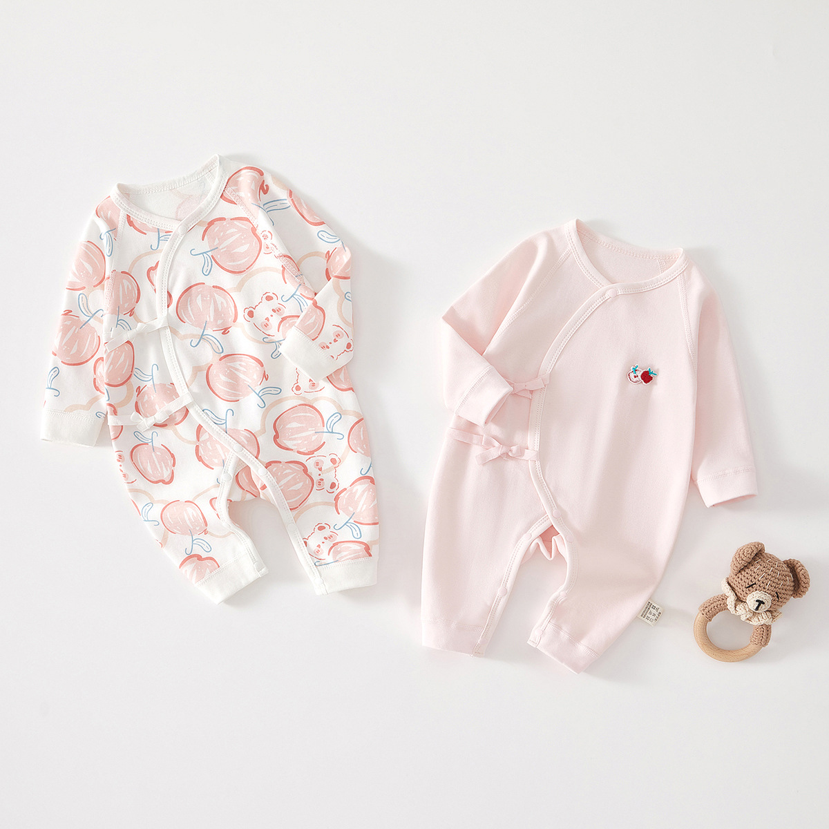 Комбинезон для новорожденных с бабочками, чистый хлопок, 0-6 месяцев