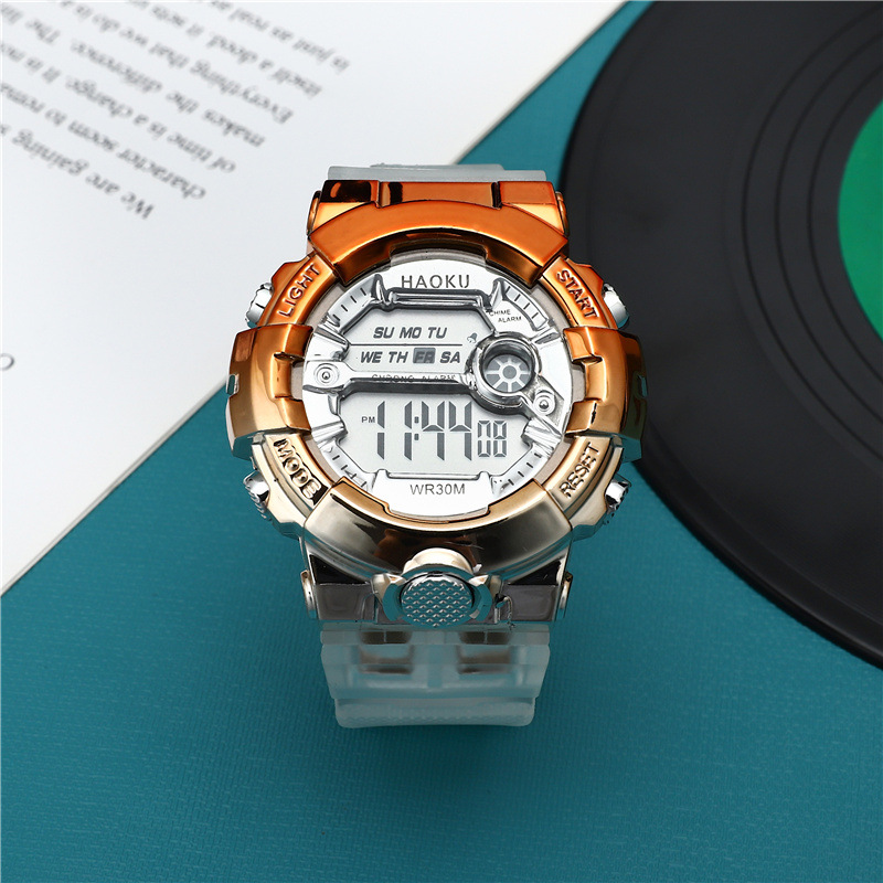 Ins Colorful Popular Sports Digital Watch Waterproof Men's and Women's Square Student Led Watch Popular Kidsren's Watch