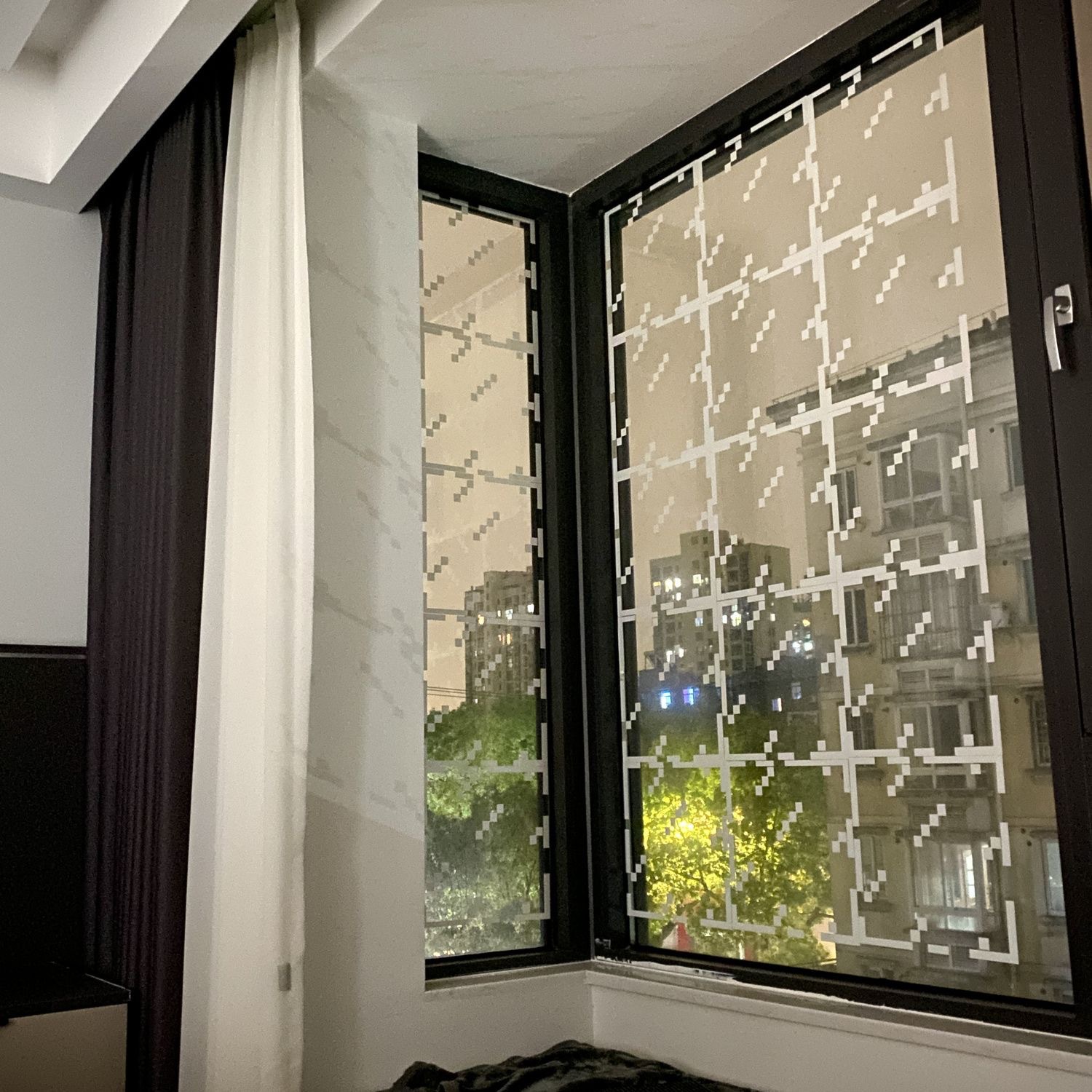 Mc Glass Electrostatic Sticking Windshield Sticking Window Decorations Self-adhesive No Glue My World Glass Sticking Student Dormitory Decoration