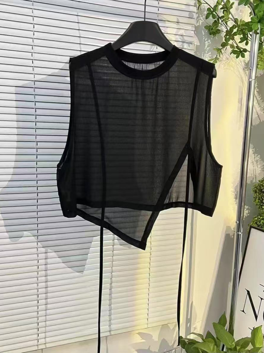 Yoga Sleeveless T-Shirt with Sports Vest, Fitness Outer Wear, Trendy Tops for Women