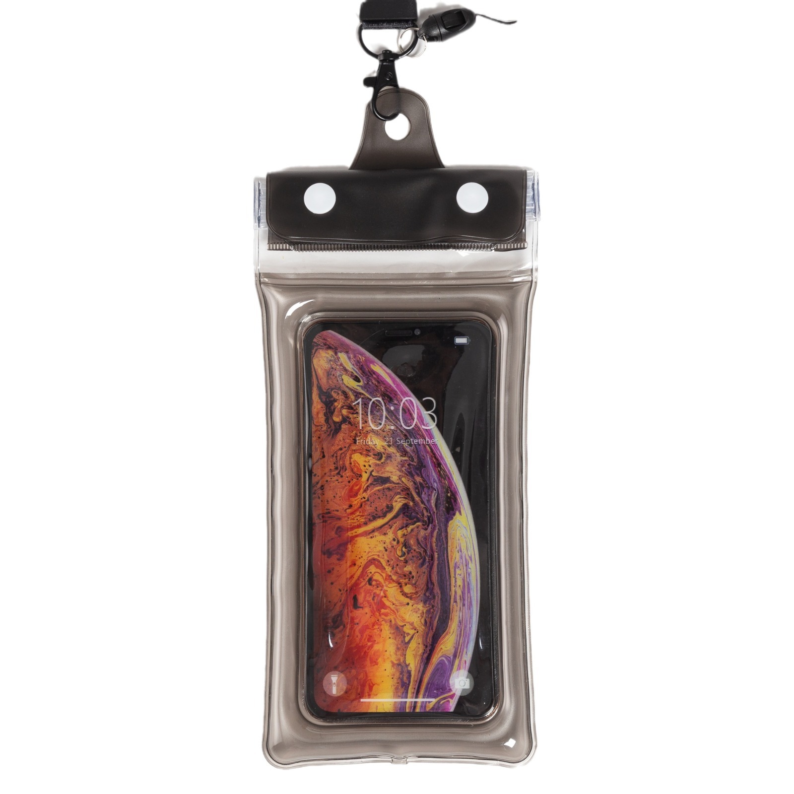 Three-fold mobile phone waterproof bag airbag swimming drifting Velcro seal protection diving cover touch screen manufacturers wholesale