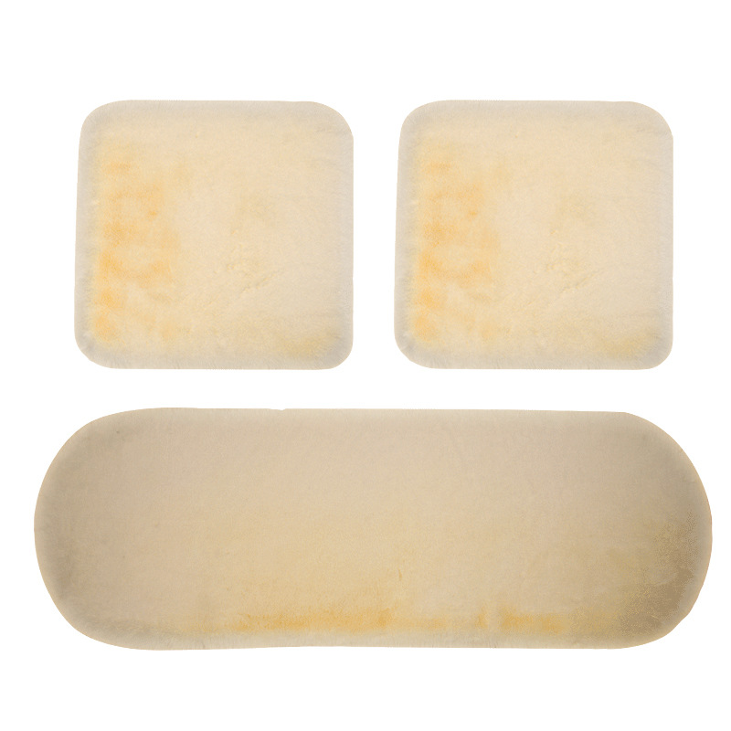 Car Cushion Winter Plush Cushion Three-piece Set Imitation Rabbit Plush Warm Short Wool Universal Thickened Cushion