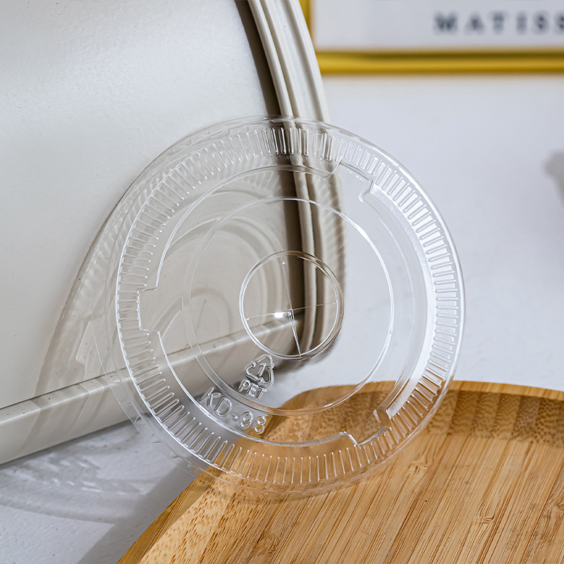 98 Caliber High Arch Lid Disposable Transparent Pet Plastic Cup Lid Coffee Cup Lid Beverage Paper Cup Transparent Lid Batch