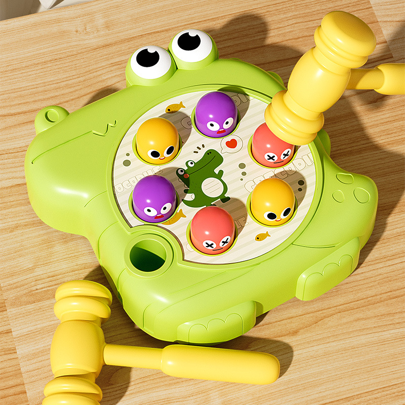 Baby Crocodile Hit Hamster Toy Children's Early Education Puzzle Press Tap Desktop Parent-Child Interactive Small Toy Gift