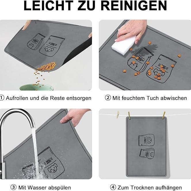 Temu Can Be Labeled for Cats and Dogs Feeding Diatom Mud Floor Mats Bathroom Water-Absorbent and Stain-Resistant Pet Mats Non-Slip and Wear-Resistant Placemats