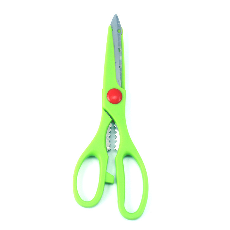 Factory wholesale stainless steel multi-function kitchen scissors 9110 scissors can clip walnut kitchen multi-purpose scissors