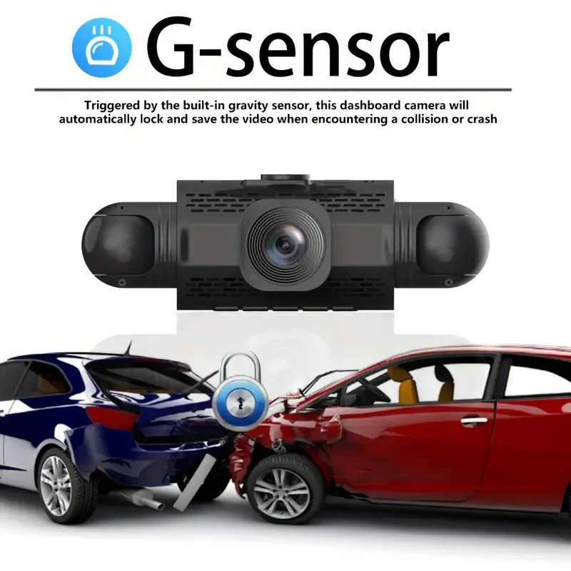 Cross-border driving recorder four-lens 1080P HD infrared night vision four-recording same-display vehicle camera DVR