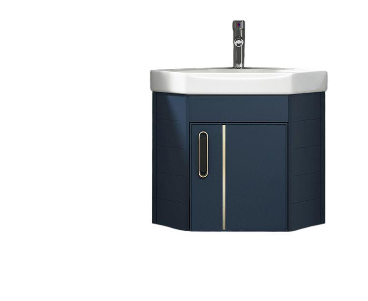 Wall-mounted Wash Basin Small Apartment Triangle Wash Basin Cabinet Combination Bathroom Ceramic Corner Wash Table Bathroom Cabinet