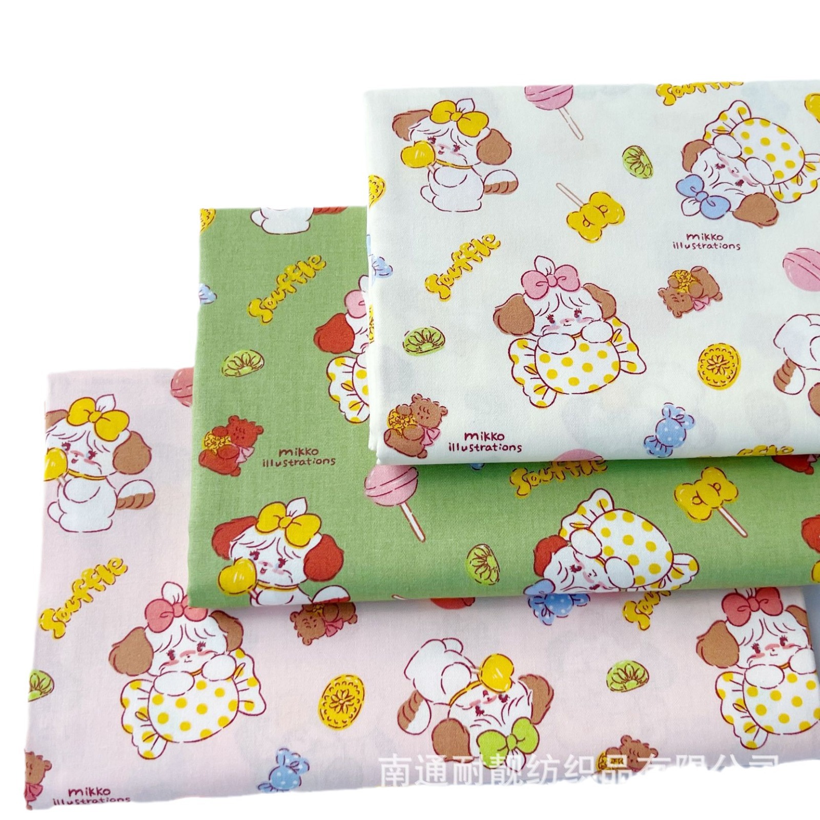 Cotton Twill Fabric Cartoon Candy Pillow Printed Cloth Baby Bag Quilt dress Cotton Clothes Kindergarten Bedding Cloth