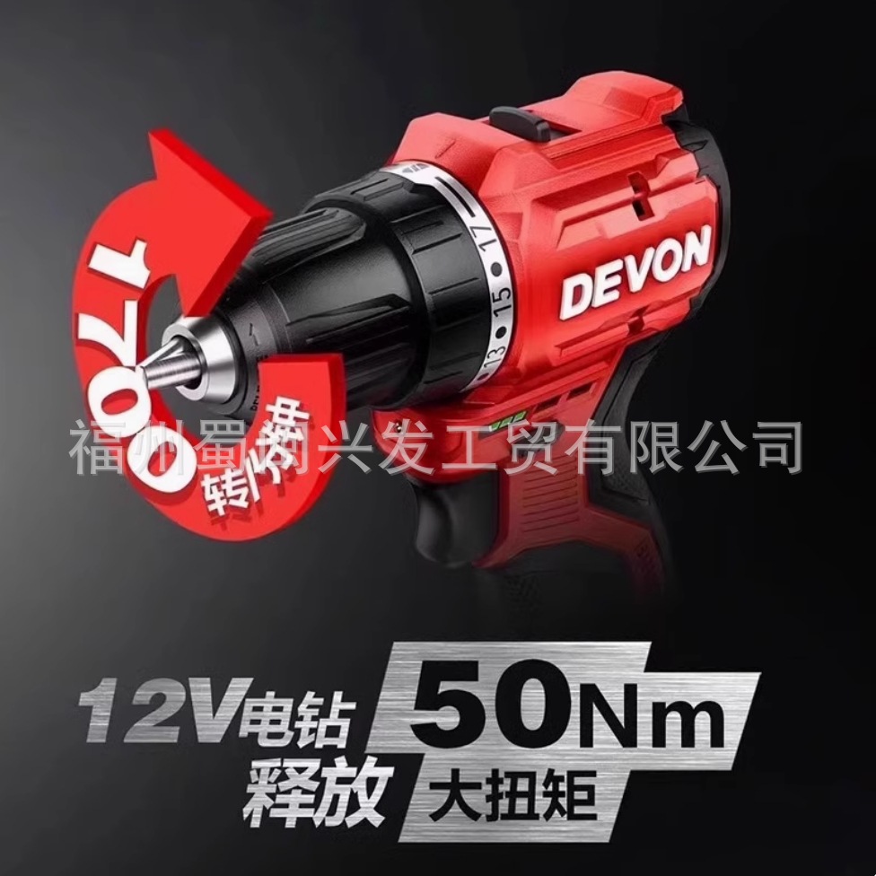 Dayou 12V Electric Drill 5208/5209 Impact Electric Drill Small Steel Cannon Brushless Lithium Battery Multi-Function Rechargeable Electric Drill