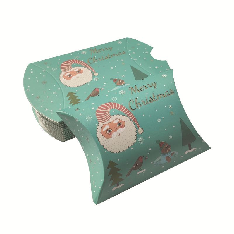 Cross-Border Christmas New Spot Wholesale Christmas Elk Pillow Box Paper Wedding Candy Box Packaging Box