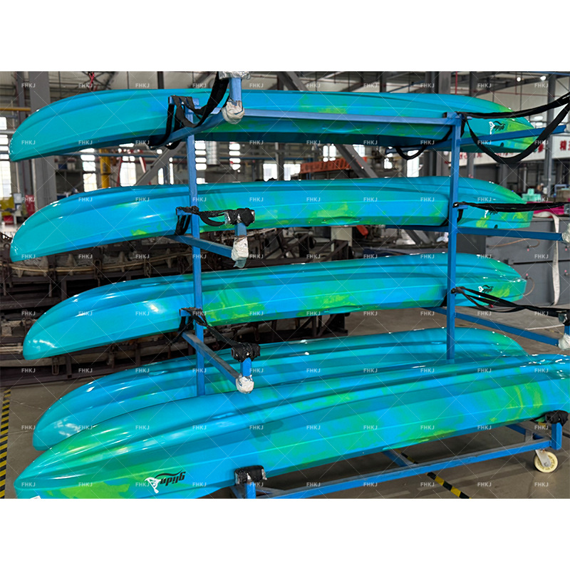 Rotomolded Canoe Single Platform Boat Double Plastic Hard Boat Three Person Leisure Fishing Boat