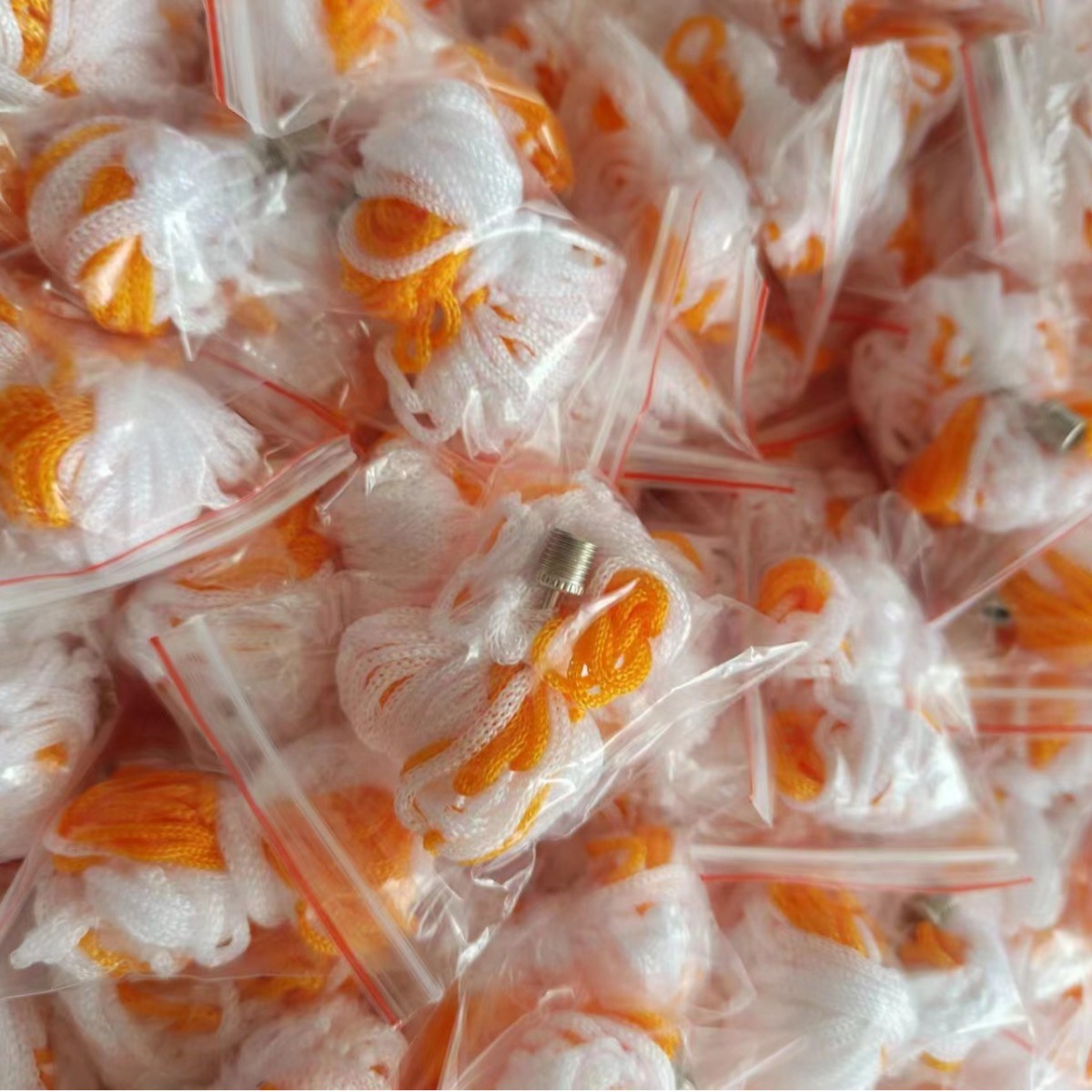 Factory wholesale yellow and white ball pocket plus 1 metal gas needle ball Net matching ball pocket net bag matching gas