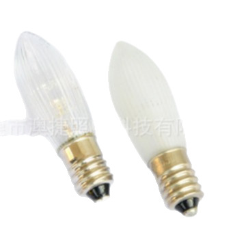 Factory Direct E10 C6 LED olive bubble (1LED/2LED) full grain bubble/half grain bubble pattern bubble
