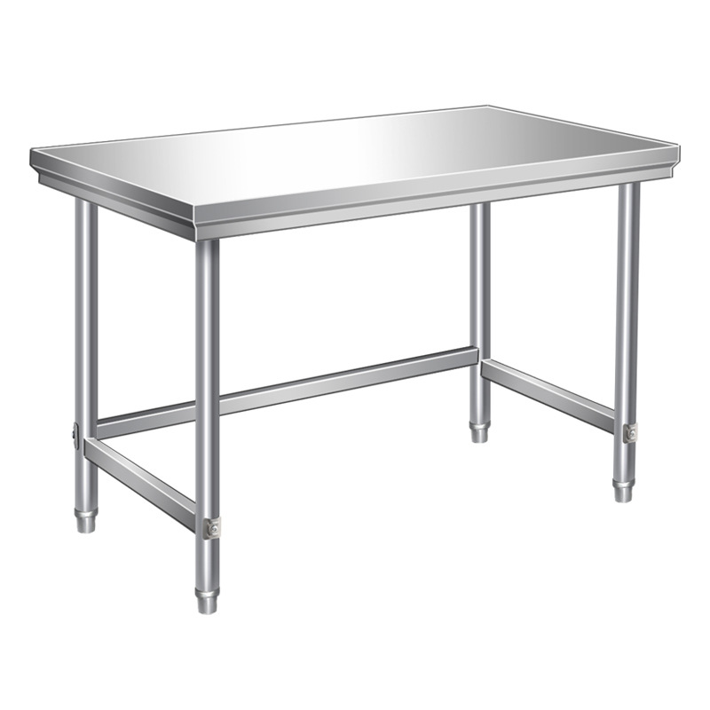 Single-Layer Stainless Steel Workbench Kitchen Operation Table Stove Rack One-Layer Restaurant Cutting Table Kitchen Rack Kitchen Storage Rack