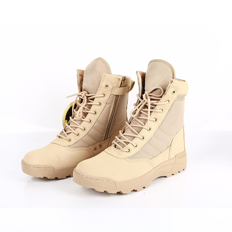 Manufacturer Wholesale Tactical Boots Mountaineering Outdoor Training Hiking Combat Boots Wear-Resistant Lightweight High-Top Work Shoes Security Shoes