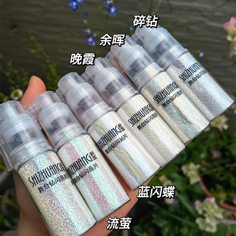 20ml Fine Glitter Spray for Children's Stage Diamond Glitter Spray High Gloss Creative Makeup Wholesale