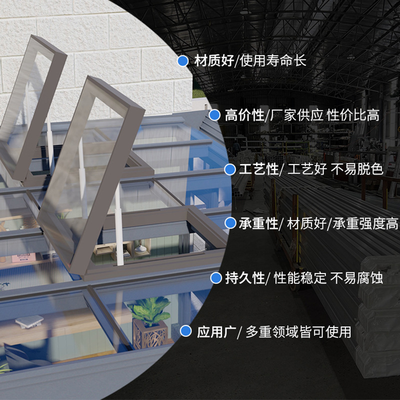 Aluminum Alloy Electric Skylight, Double Screw Electric Skylight, Stairwell Ventilation and Smoke Exhaust Window, Undertake Projects
