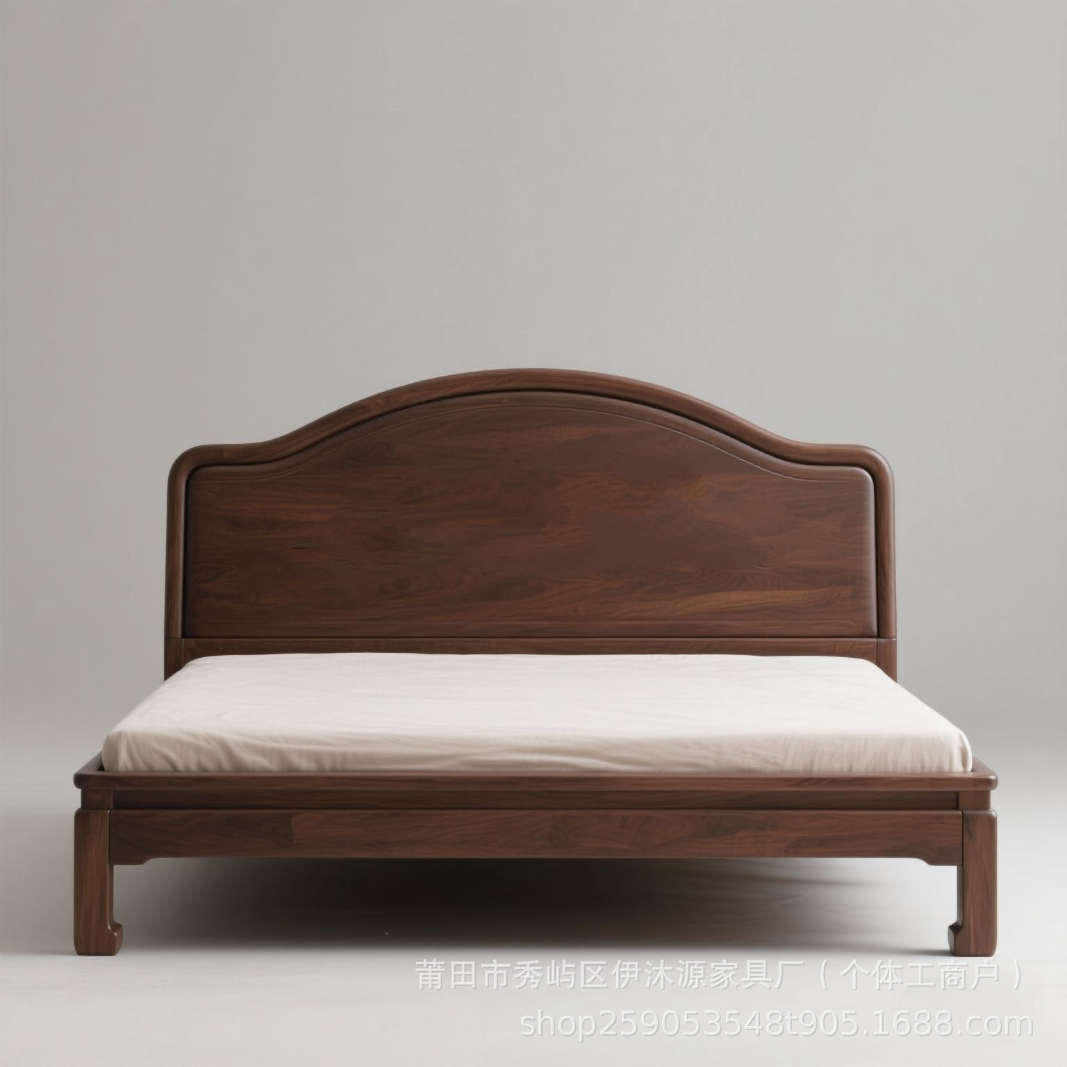 New Chinese-Style Solid Wood Bed for Master Bedroom, Wedding Bed, Home Use Double Bed, Chinese-Style Ebony Wood Song-Style Large Bed for Wedding Room Master Bedroom