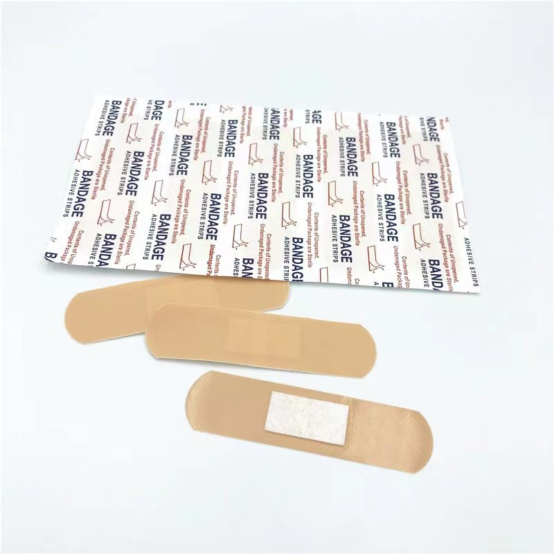 Foreign trade Band-Aid skin color PE waterproof breathable band-aid 72*19mm external dressing band-aid English