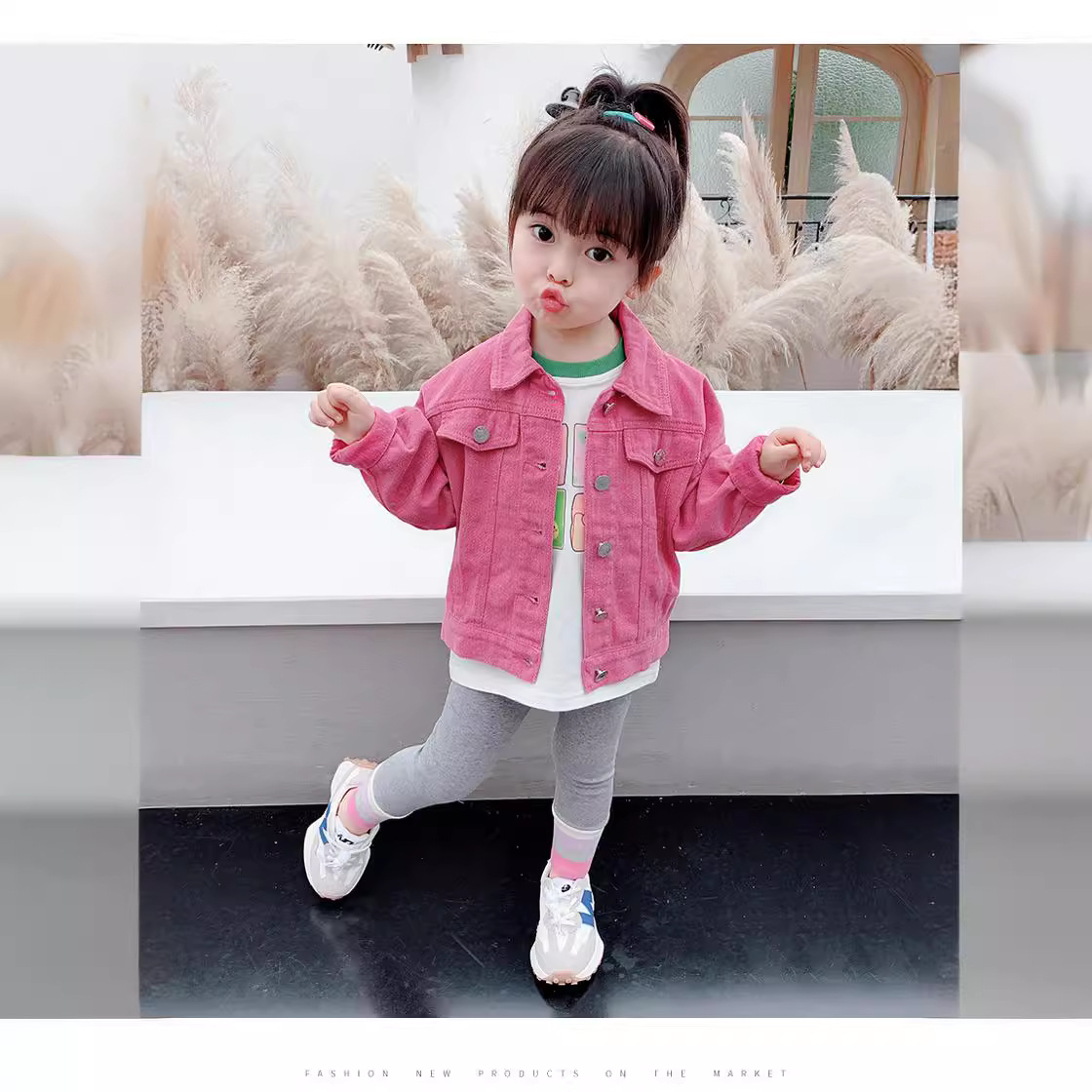 Girls' Denim Jacket, Fashionable Spring & Fall 2024 New Kidsren's Autumn Tops, Kidsren's Clothing, Baby Girl's Autumn Clothing
