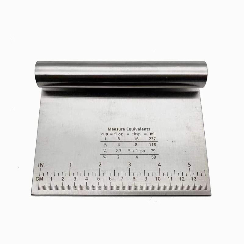 Stainless Steel Baking Dough Cutter Scraper Flour Scraper Cutting Dough Scraper Flat Rice Roll Scraper Others