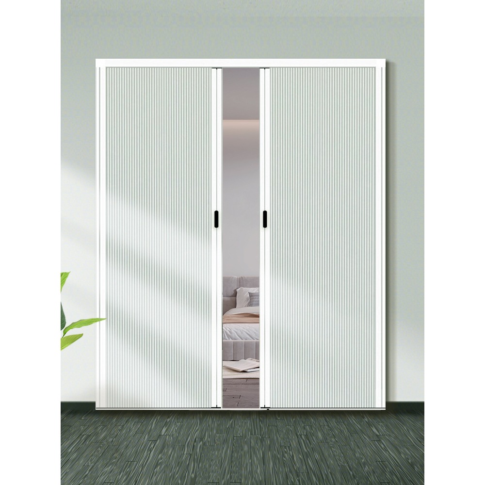 Honeycomb Folding Door Kitchen Partition Door Folding Sliding Door Simple Door Punch-Free Bathroom Toilet Gas Door