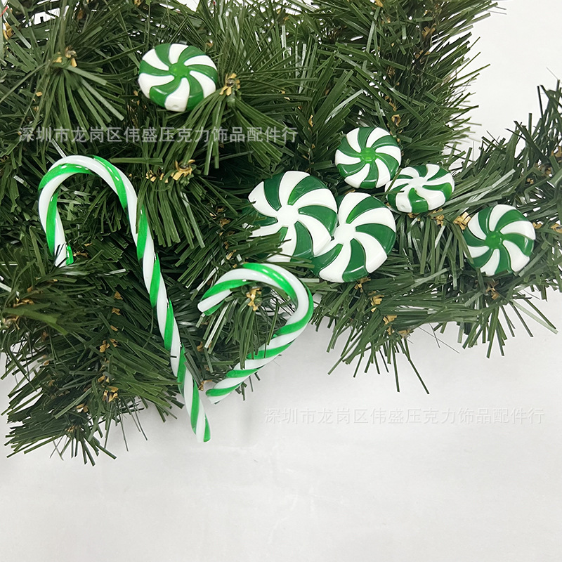 Christmas Candy Red White Green White Candy Windmill Crutch Candy Set Christmas Tree Decorative Charm Amazon Set