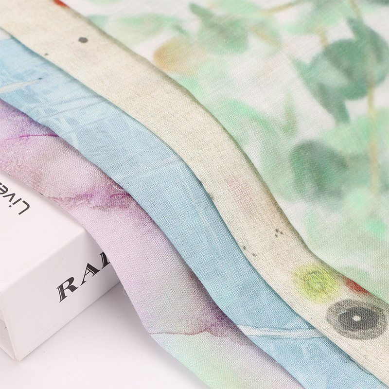 In-Stock New Chinese-Style Fabric for Spring and Summer, High-Density High-Count Tencel Ramie Fabric, Lightweight and Breathable Fabric