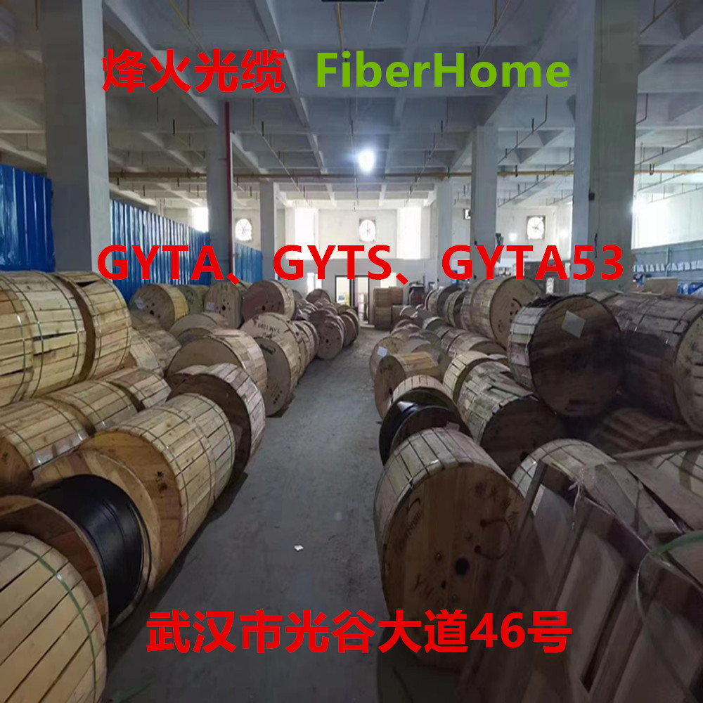 Fiberhome directly buried heavy armored fiber optic cable GYTA53-24B1.3, double sheathed double armored G652D single-mode fiber