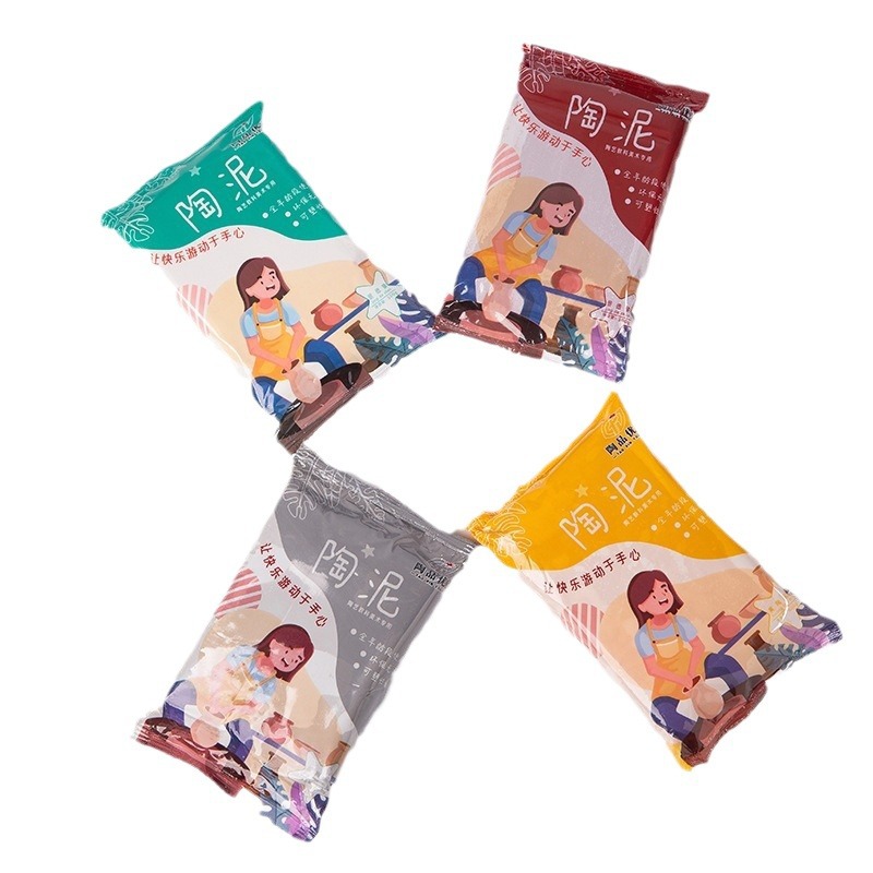 Special pottery clay for pottery teaching wholesale Jingdezhen pottery clay clay baking-free 500g Clay Clay diy toys