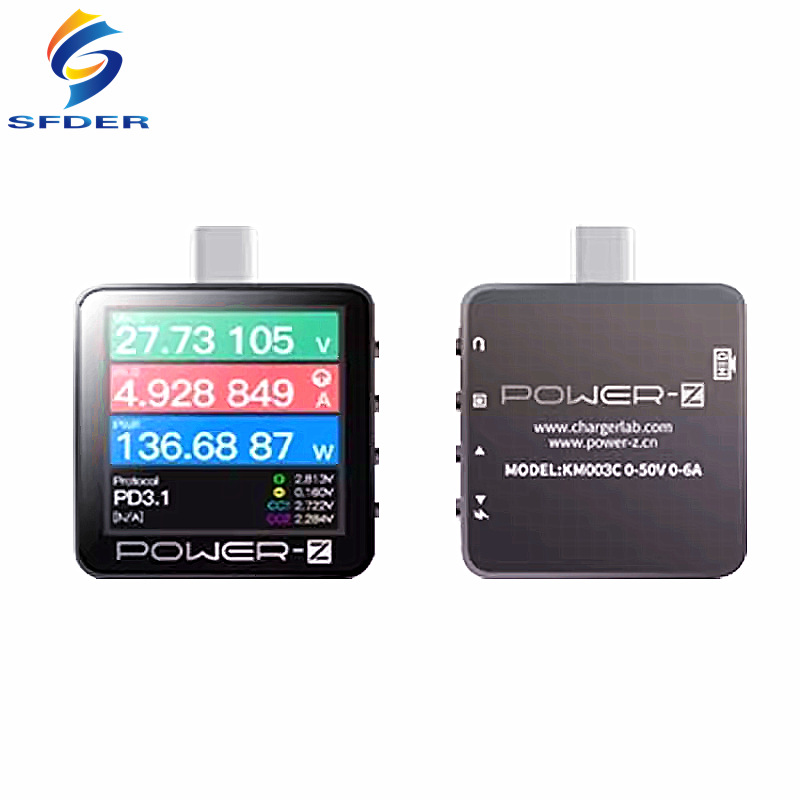 POWERZ PD USB тестер напряжения, портативный измеритель, детектор быстрой зарядки KM003C