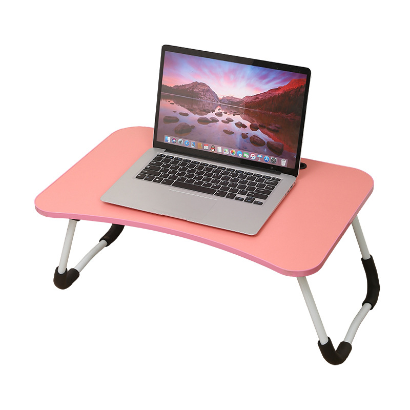 Bed Folding Table Manufacturer Wholesale Spot Card Slot Folding Study Table Student Dormitory Lazy Portable Computer Table