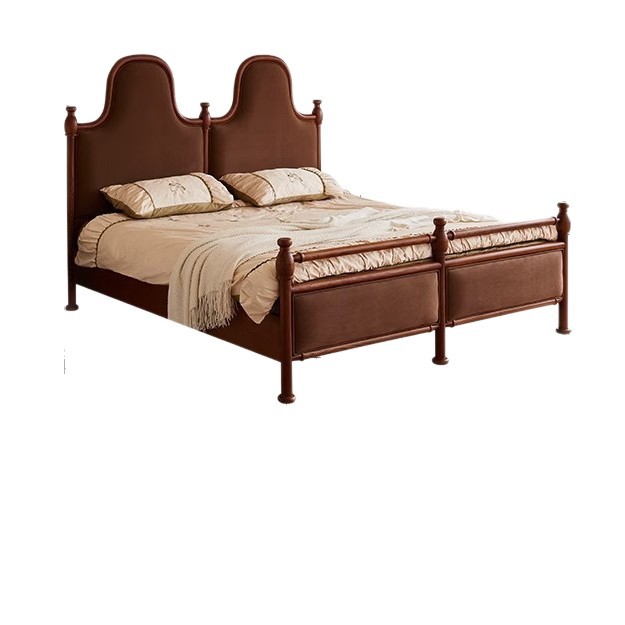 Dama Si French Retro Old Paris Bed Ash Wood Wedding Bed Solid Wood Double Bed Beech Wood 1.8m Double Bed