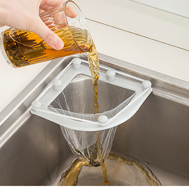 Sink Filter net suction cup drain rack left rice residue drain basket kitchen drain suit filter vegetable leaves