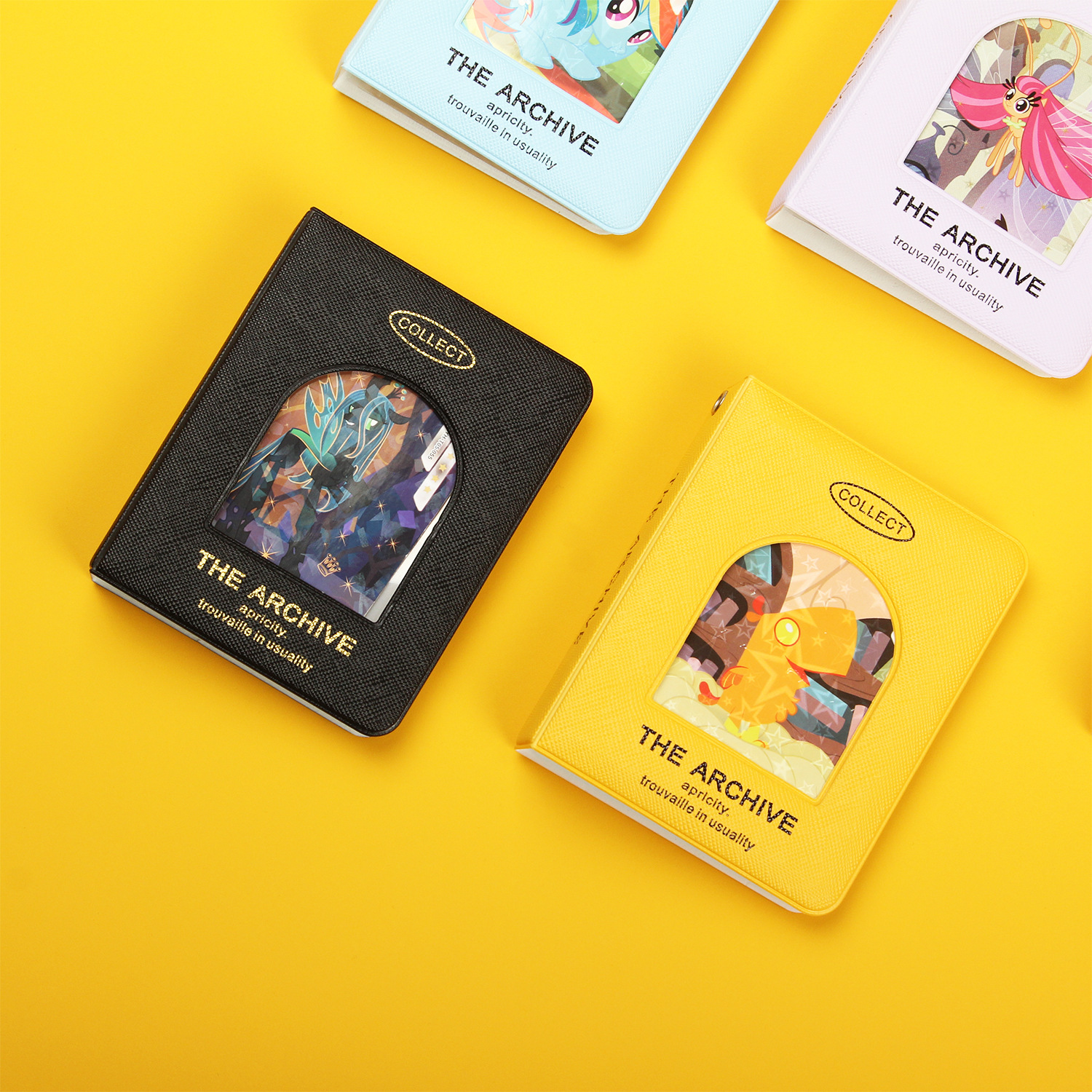 Ins Pony Polaroid Card Book Window Hollow 3-inch Mini Polaroid Card Tour Photo Solid Color Storage Album Card Bag