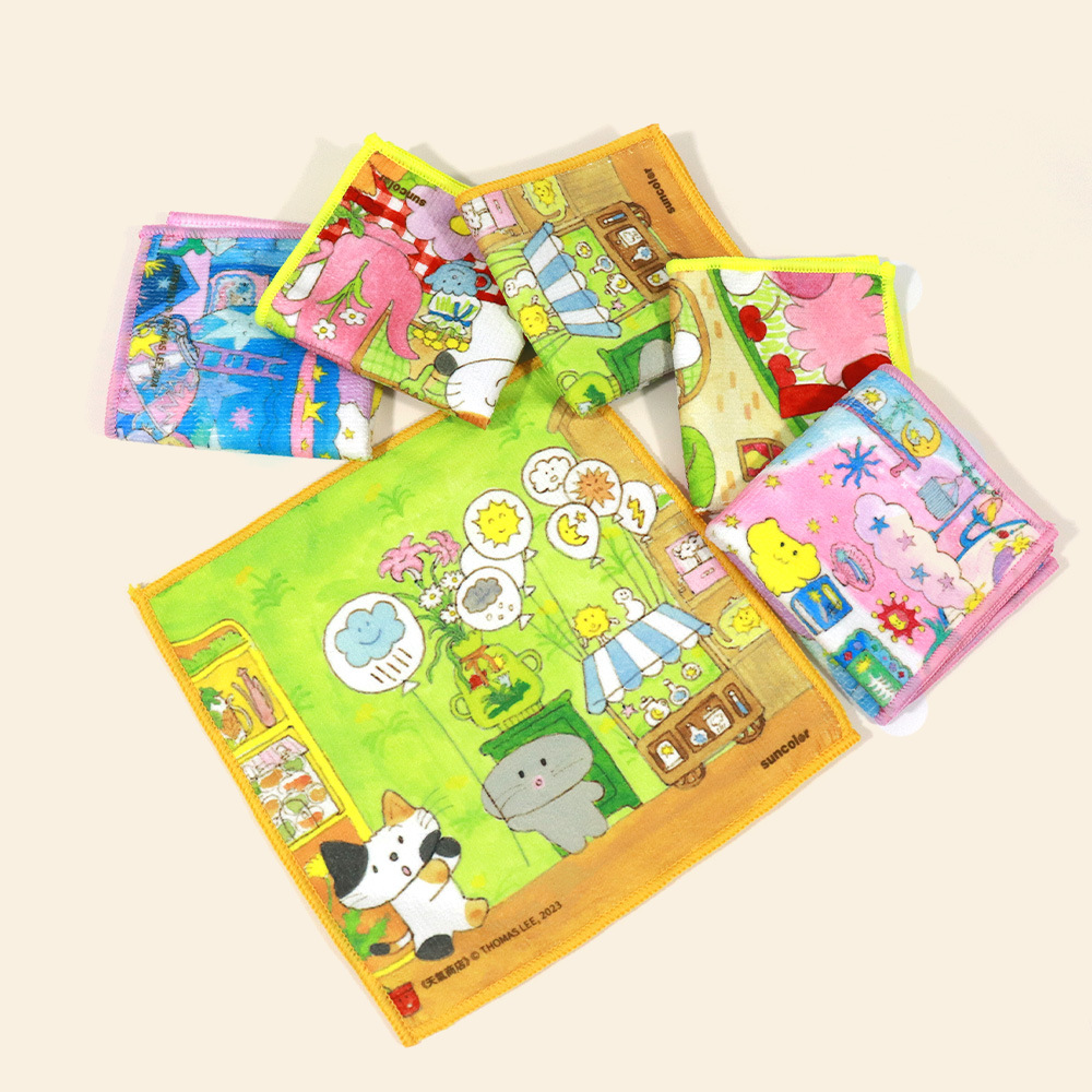 Customized game animation square gift peripheral handkerchief microfiber printed towel advertising handkerchief
