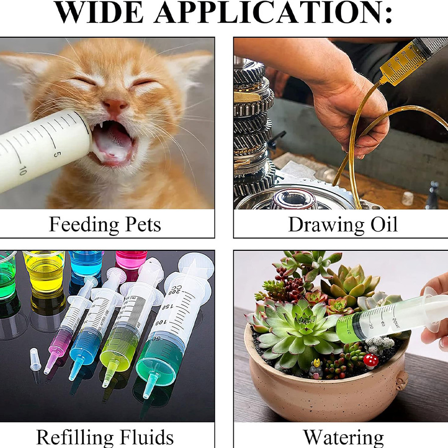 Cross-border Disposable Syringe in stock Large Veterinary Plastic Screw Injector Pet Feeder Syringe Syringe