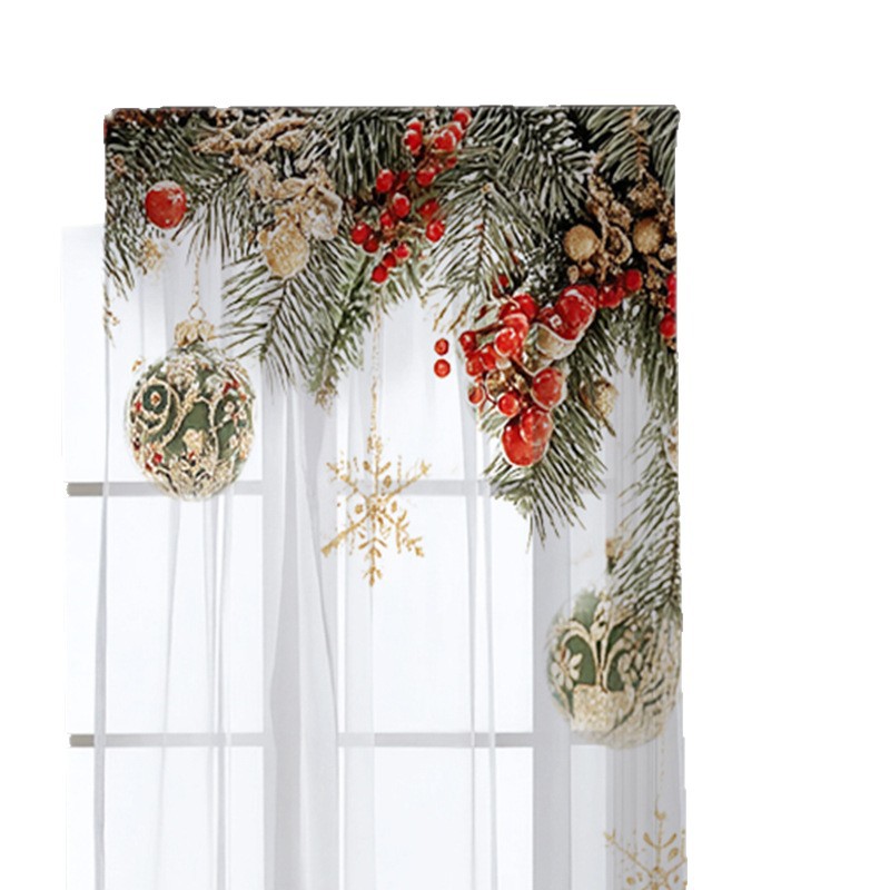 Support Jit Delivery, Cross-Border Exclusive Factory Direct Sales, Digital Printing Processing, New Christmas Curtains and Screens