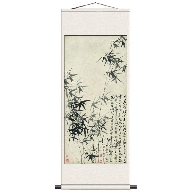 Zhang Daqian ink lotus flower and bird painting landscape painting silk painting feng shui hanging painting calligraphy and painting antique famous scroll painting