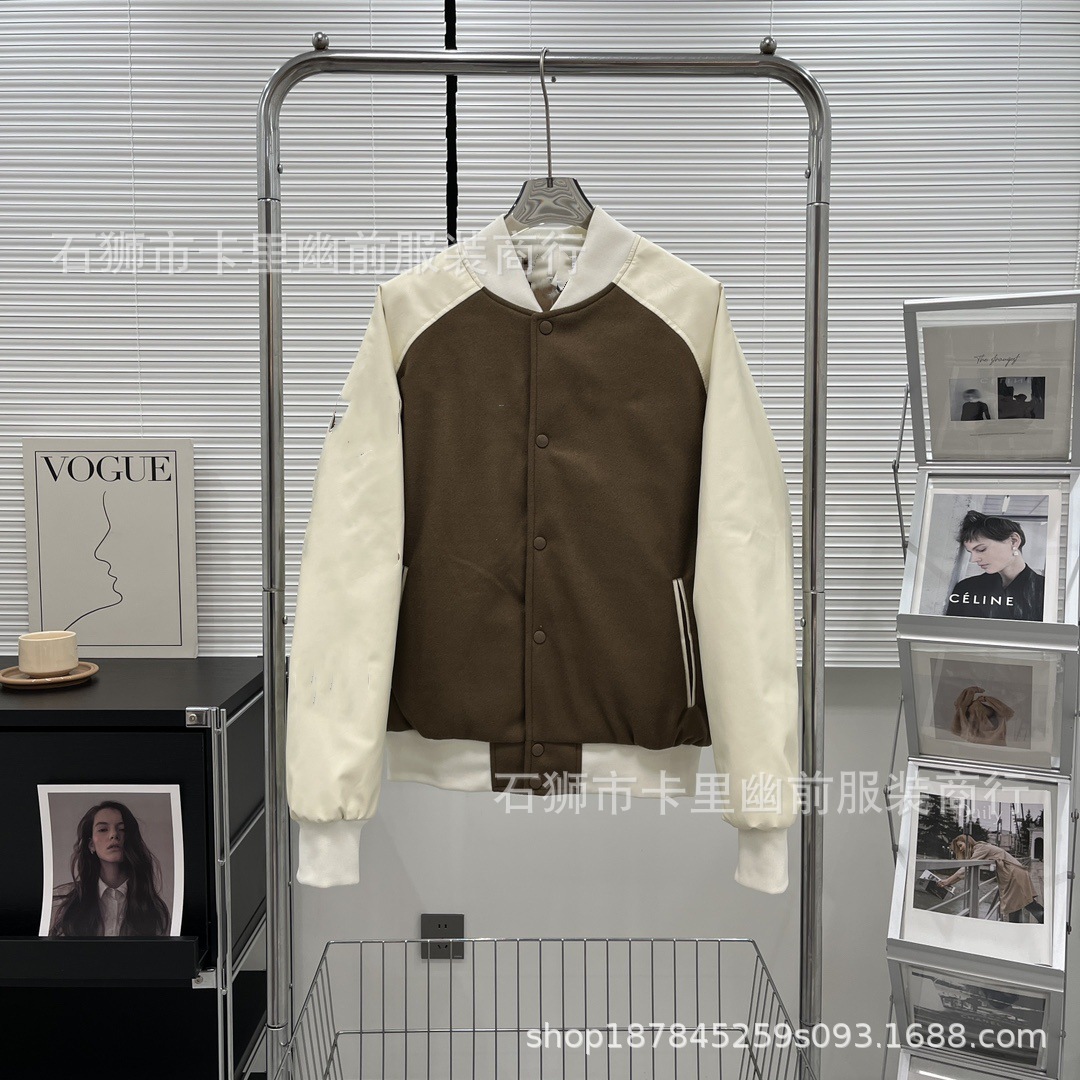 Autumn and Winter New Baseball Suit Cotton-padded Coat Men and Women Wool Sports Cotton-padded Coat Stand Collar Cold-proof Warm Jacket Coat