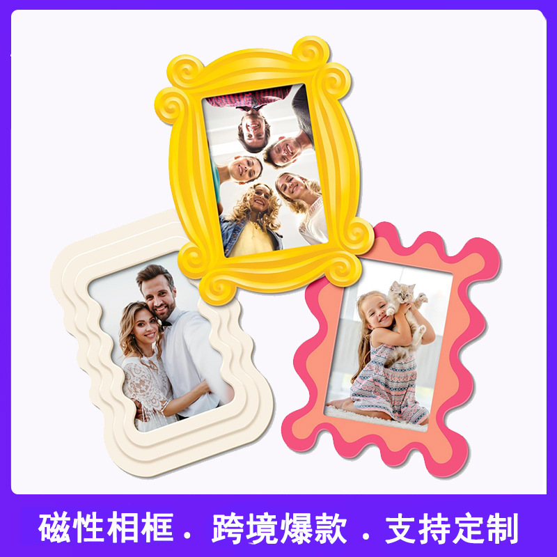 Индивидуальная магнитная фоторамка, настенная рамка для сертификата, настенный дисплей, рамка для отображения, ПВХ фоторамка, DIY, современная простая пластиковая рамка