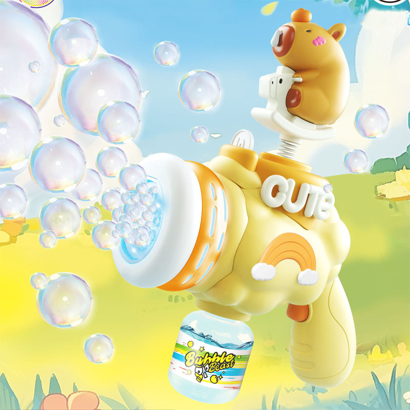 Shake the sound net red one-horned pony bubble machine children's automatic porous electric bubble stick stall toys