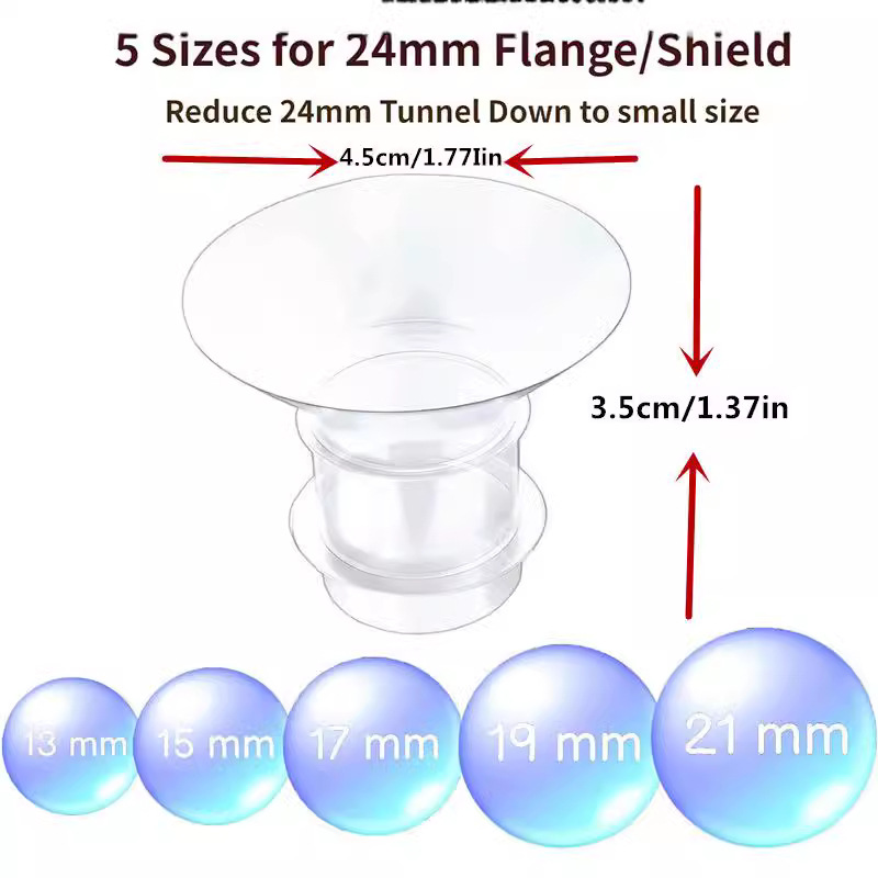 Amazon Wearable flange breast pump caliber telescopic mouth small nipple small size trumpet cover converter bare