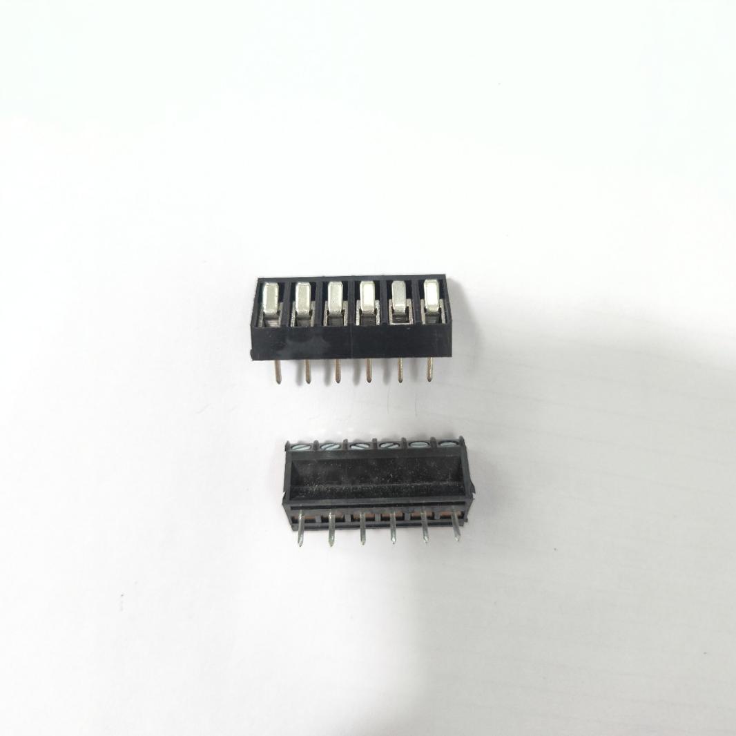 Black Terminal Block Dc102/Kf330-5.0 Pitch 6-Position Terminal Block Binding Post