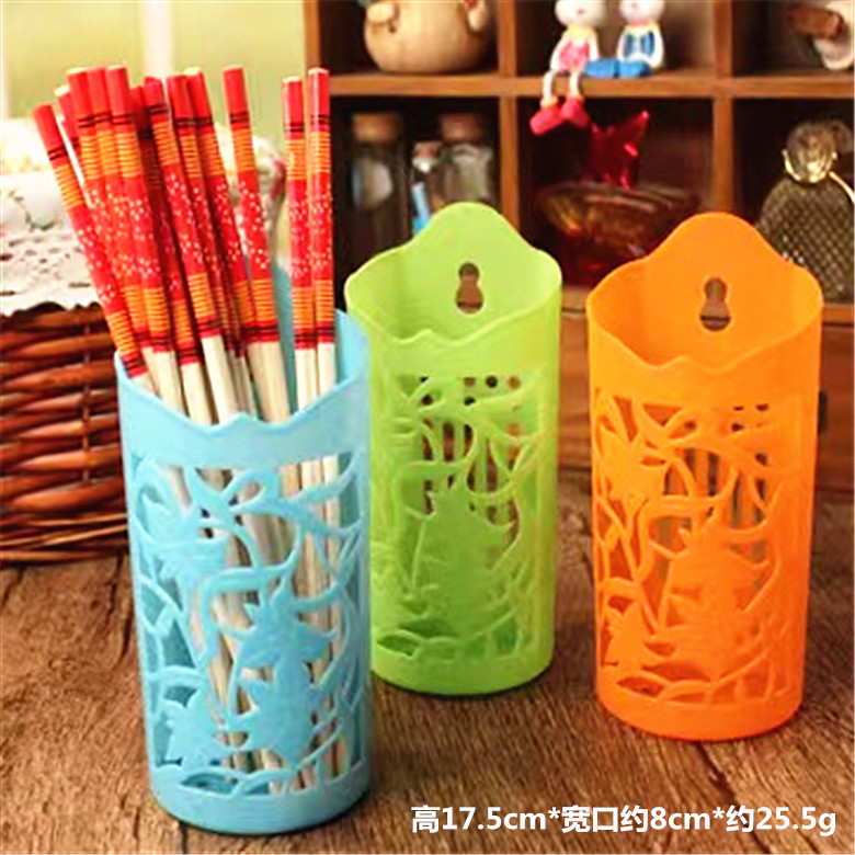 Утолщенный держатель для палочек с тремя отделениями, винтажный стиль, пластиковый контейнер