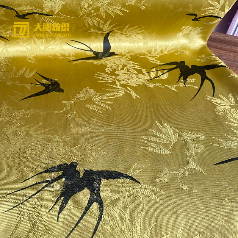 New Real-life Silk Xiangyun Yarn Yingyan Fabric Guofeng Shirt Dress Sling Skirt dress Cheongsam Hanfu Fabric