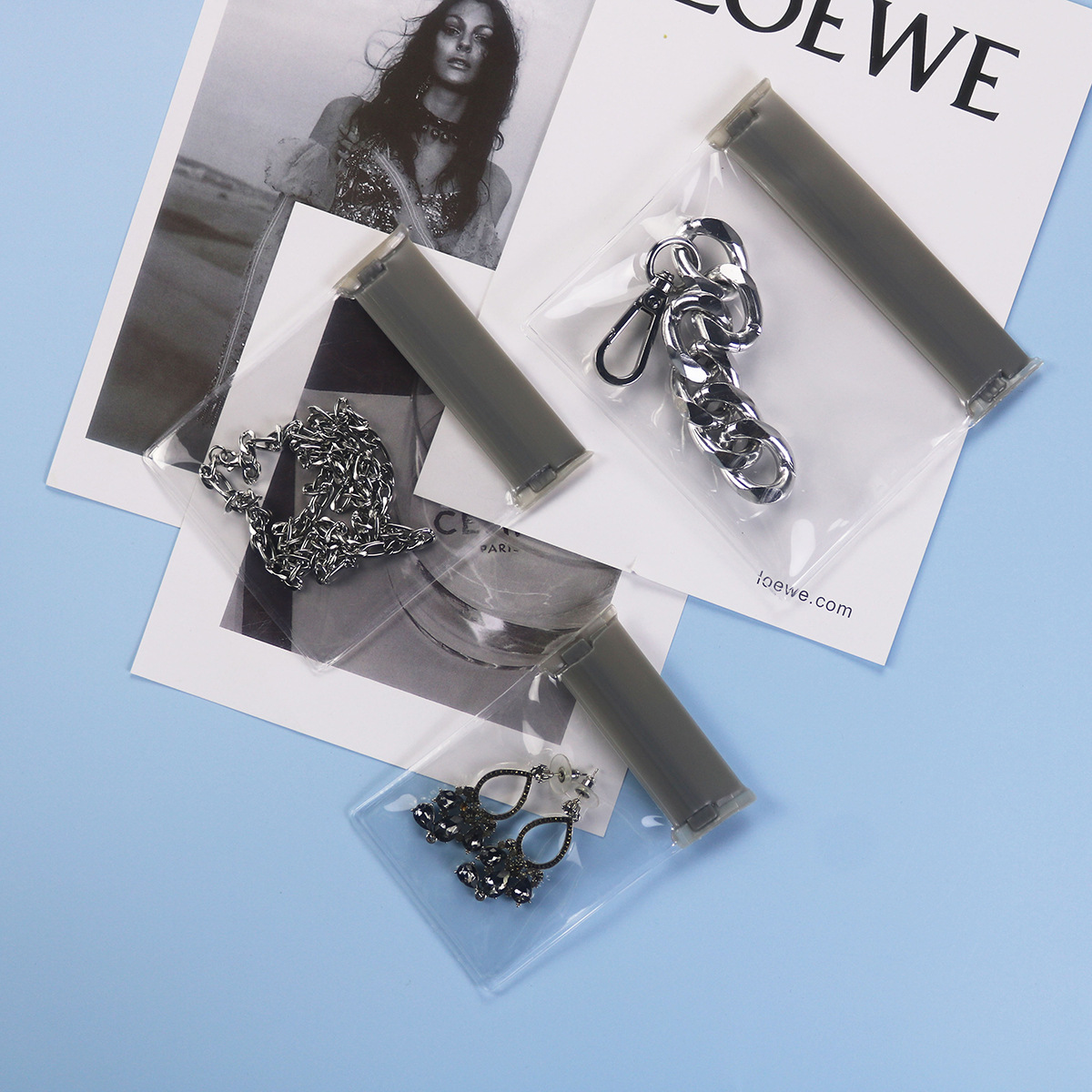 Environmentally Friendly Anti-Oxidation Eva Jewelry Bag Earrings Earrings Necklace Hand Jewelry Portable Earrings Storage Bag Transparent Bag